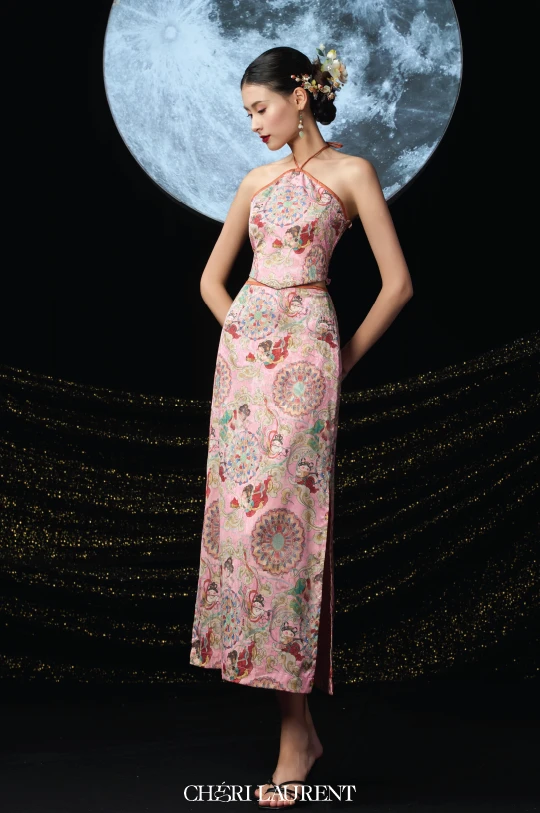 Set Váy Hồng Tiên Vũ